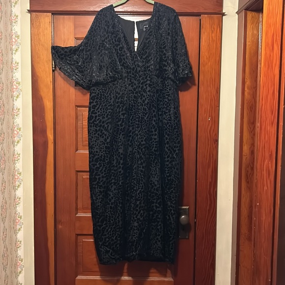 Anthropologie Burnout velvet jumpsuit - Picture 3 of 5